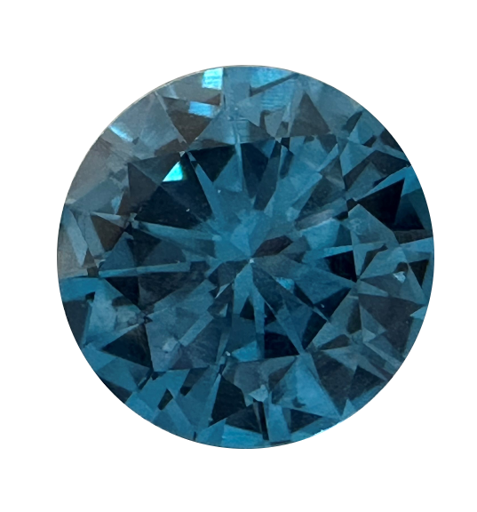 Lab created spinel teal blue