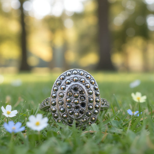 art deco marcasite ring