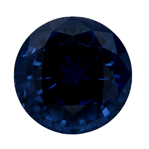 Sapphire blue colour glass gemstone