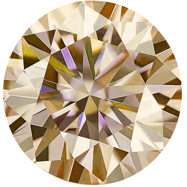 Champange moissanite medium intensity