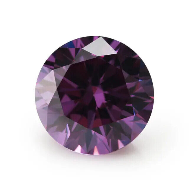 Amethyst colour cubic zirconia
