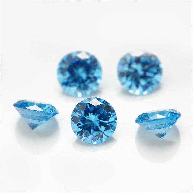 Swiss blue colour cubic zirconia