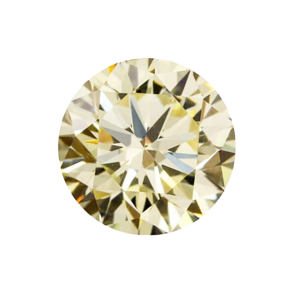 Light pastel yellow cubic zirconia