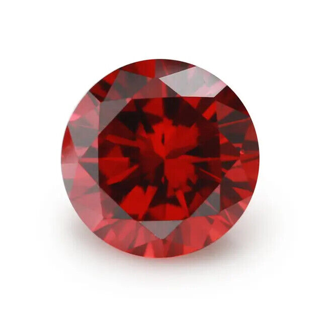 Red garnet colour cubic zirconia