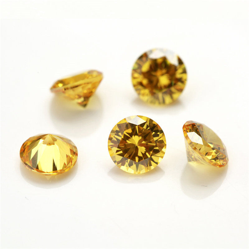 Golden cubic zirconia