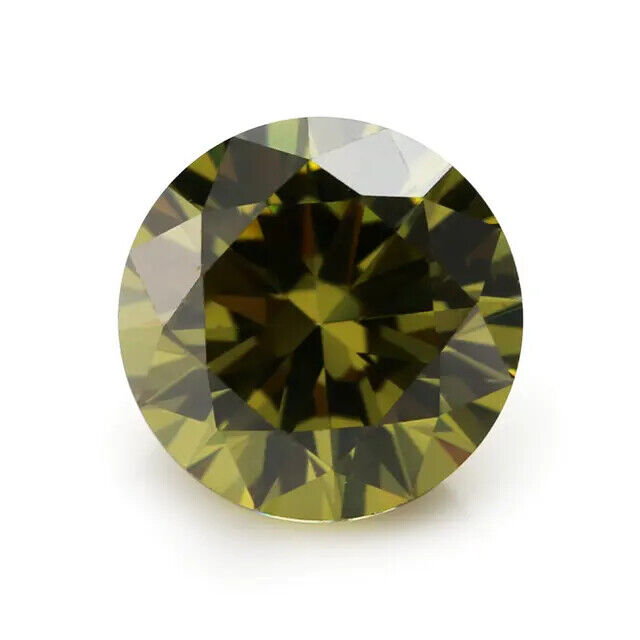 Olive green cubic zirconia