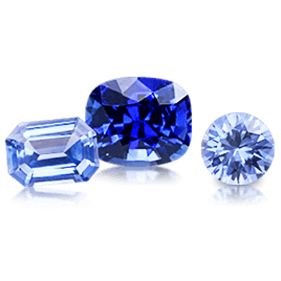 Ceylon and cornflower blue sapphires