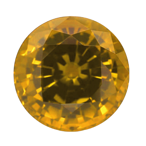 Citrine colour glass gemstone