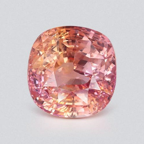 lab peach and pink pulled sapphire
