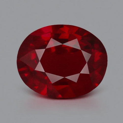 Lab grown pulled red ruby