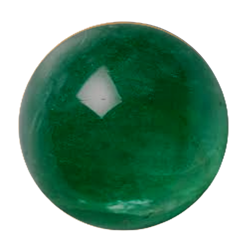 Emerald cabochon cut