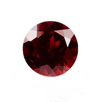 Dark red corundum, garnet simulant