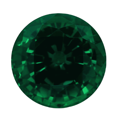Emerald green glass gemstone