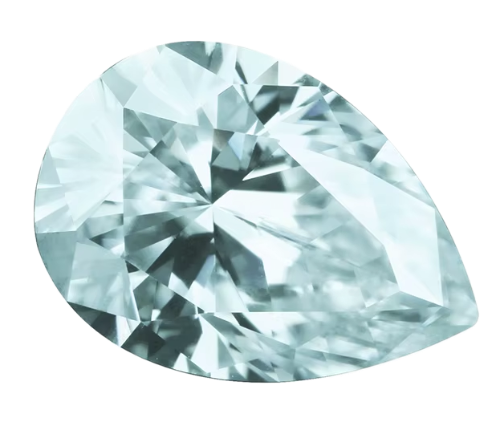 LIGHT BLUE PEAR SHAPE MOISSANITE