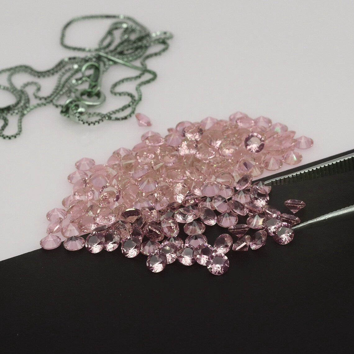 morganite colour nano gemstone