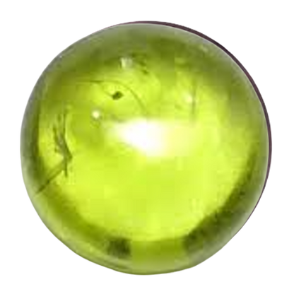 Peridot cabochon cut