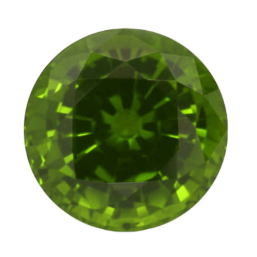 Peridot colour glass gemstone