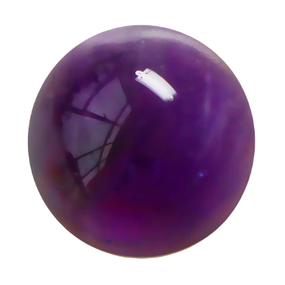 round cabochon cut purple amethyst