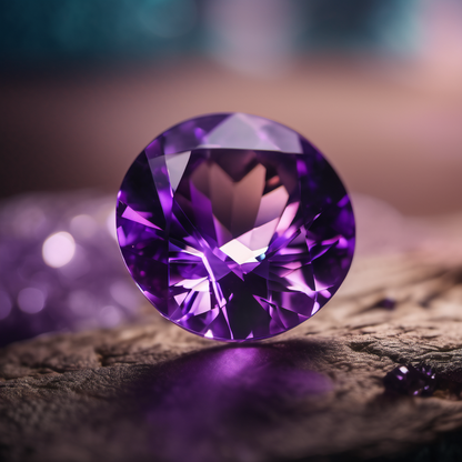 brilliant cut round amethyst