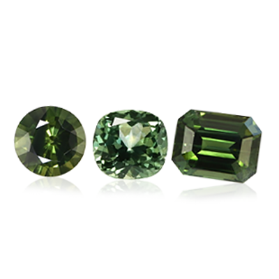 green sapphires loose gemstones
