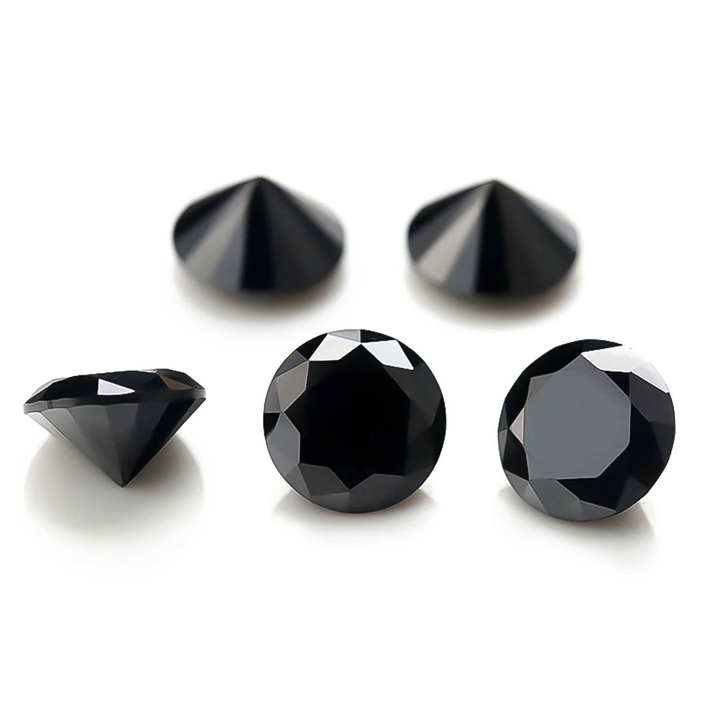 natural round black spinel