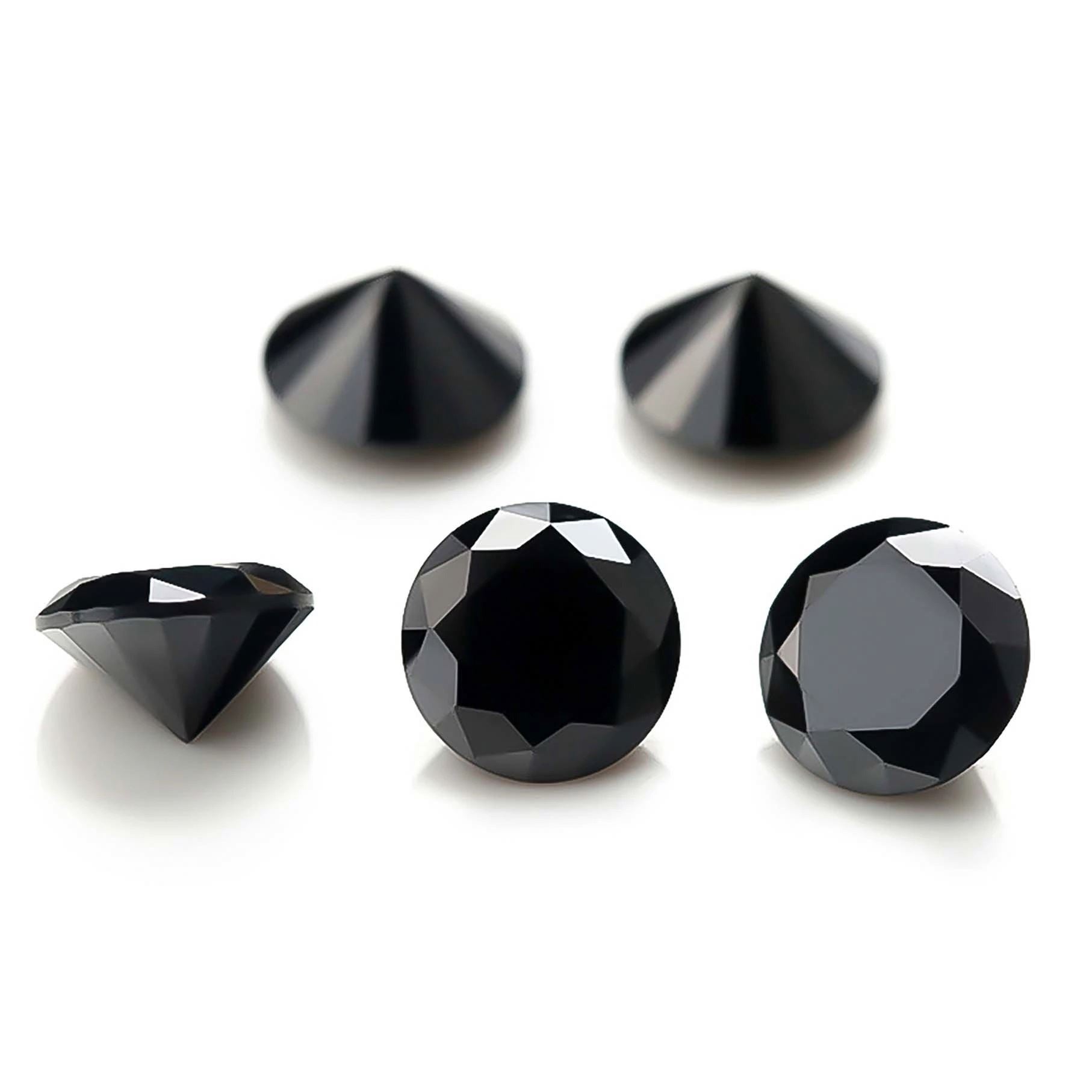 natural round black spinel